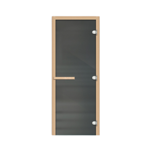 Дверь стеклянная для бани и сауны, 3 петли, 8 мм, ручка магнит