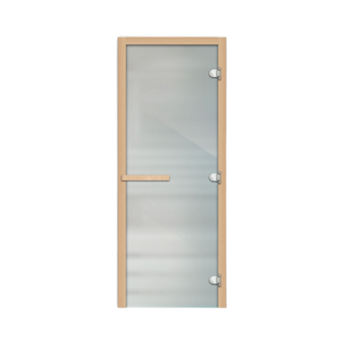 Дверь стеклянная прозрачная матовая для мани и сауны, 8мм, ручка магнит